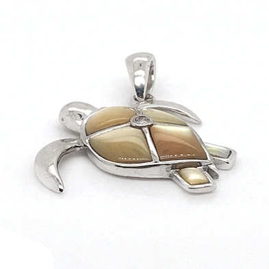 Fashion Design Silver Wholesale Sea Turtle Pendant With Pearl Oyster
