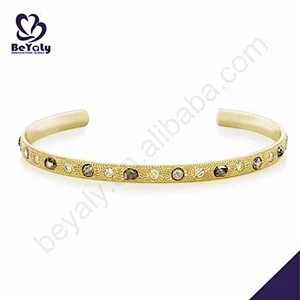 Dazzling cubic zircon gold bracelet designs men