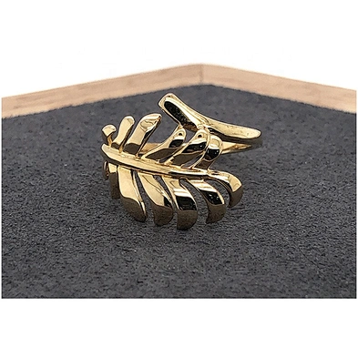 Gold plated shiny wholesale silver ring without stone
