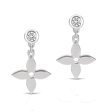 Fancy rose gold handcrafted cross design silver 24k earrings
