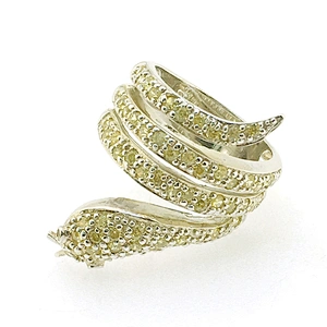 Fancy 2 grams royal snake shaped gold ring design for men