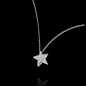 Star shape silver jewelry fashion pill pendant necklace
