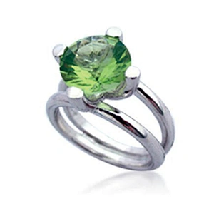 Graceful silver fashion jewelry indian emerald rings