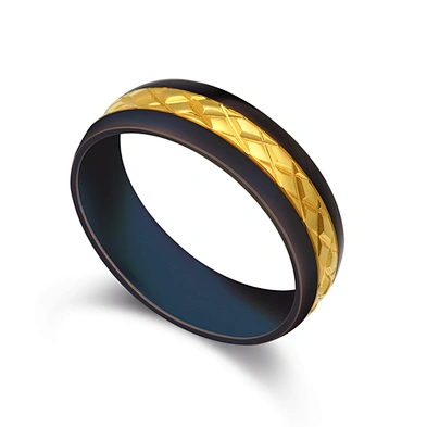 Gay Men Promise Jewellery Gold Design Black Titanium Ring Price