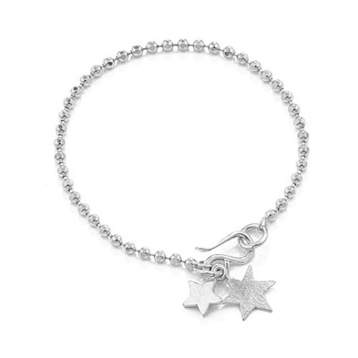 Polished for female star drop silver material gold nail bracelet