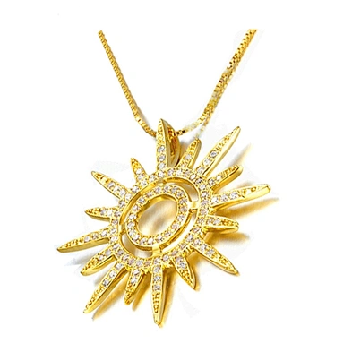 Flower engraved silver handmade gold pharaoh necklace