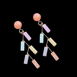 Chinese 2018 fashion guangzhou big earring part cellulose acetate jewelry