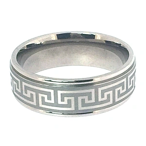 Smart cheap engraved hebrew stainless steel spinner rings