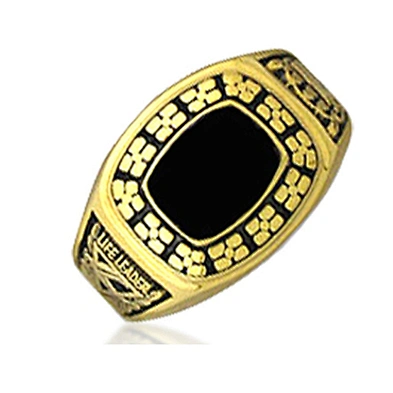 Black painting custom signet kids baseball championship rings