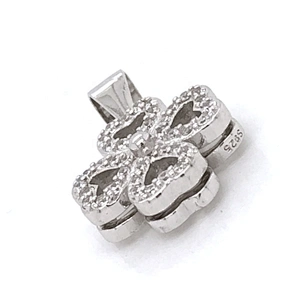 Custom Clover Gold Stainless Steel Necklace, Real Silver Four Leaf Clover Pendant Necklace Images