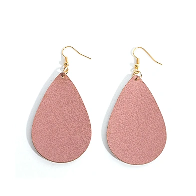 Handmade leaf leather teardrop earring back for men and women