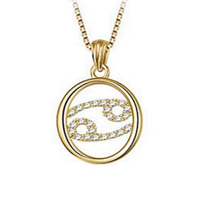 24k gold chain wholesale zodiac sign charm jewelry pendant necklace