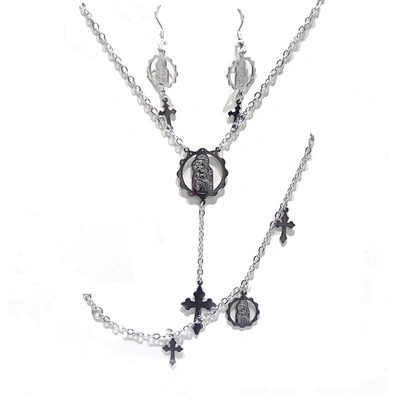 Christian cross design wholesale titanium jewelry set 2019