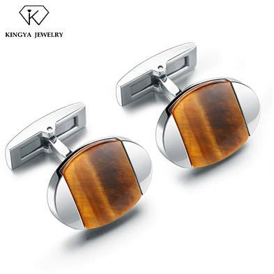 Fashion oval shape wood men's custom cuff link cufflink