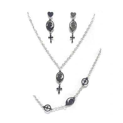 Christian cross design wholesale titanium jewelry set 2019