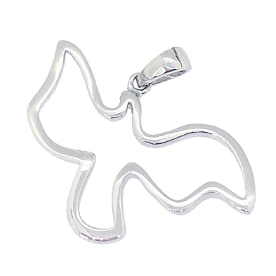 Simple stainless steel peaceful symbol dove charm
