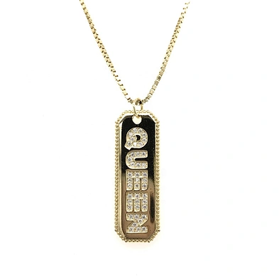 Wholesale Gold Plating Silver Cz Couples QUEEN Alphabet Letter Pendant Necklace