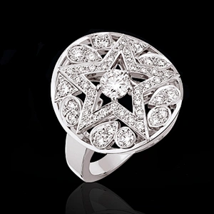 Beauty splendid cz inlaid flower silver faux diamond rings