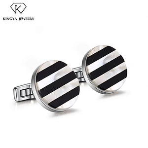Luxury Oem Logo Metal Stainless Steel Brass Silver Cufflink Shirts