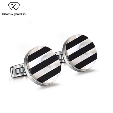 Luxury Oem Logo Metal Stainless Steel Brass Silver Cufflink Shirts