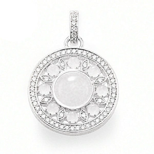 Nice gold plated 925 sun sterling silver diamond necklace