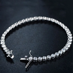 Beauty girls aaa cz silver bracelets souvenir for party
