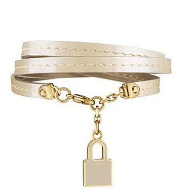 Yellow color wholesale for women leather bracelet silver