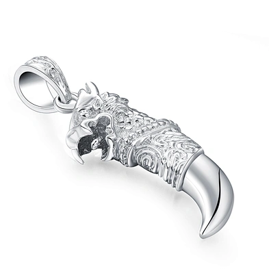 Unique design silver gifts totem design tooth shaped jewelry