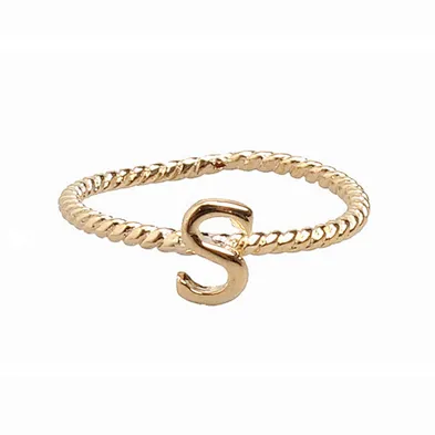 925 sterling silver alphabet s letter ring with jewelry design