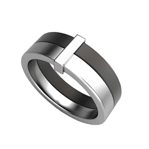 Fresh design engraved smart stainless steel stackable ring