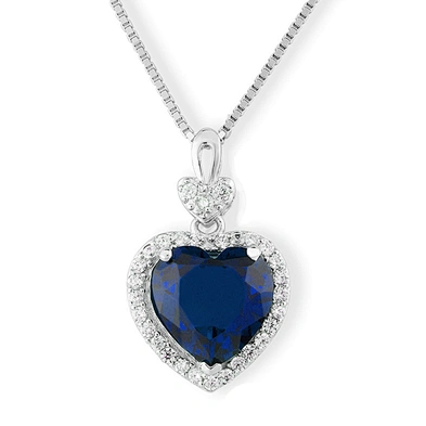 Bridal Jewelry Pure 925 Sterling Silver Heart Pendant Necklace Set