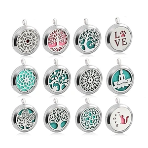 Essential Oil Diffuser Necklace Pendant, Stainless Tree Of Life Pendant