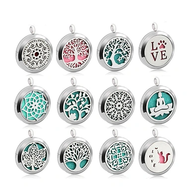 Essential Oil Diffuser Necklace Pendant, Stainless Tree Of Life Pendant