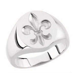 Fancy gold plated stainless steel cheap custom signet ring