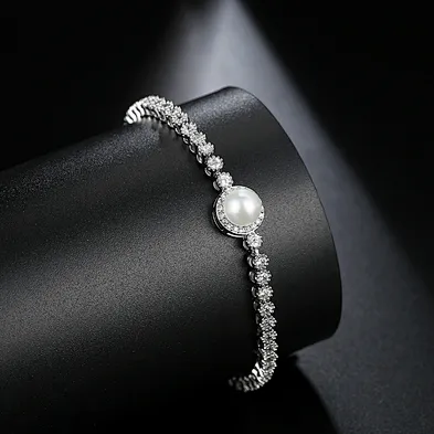 Beaded Crystal 100 Heavy Silver Gemstone Pure Ladies Copper Bracelets