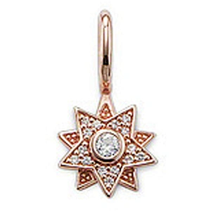 Artful brilliant sun shape wholesale jewellery 18k gold pendant