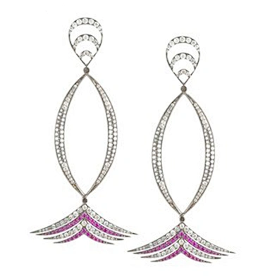 Simple gold earring design for women,  fashion inspire hanging fish design earring