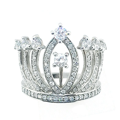 New design silver crown shaped vogue jewelry wedding ring