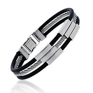 Fine quality cheap stainless steel custom design stack bracelet