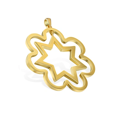 Gold sun shape design silver manly necklace pendant