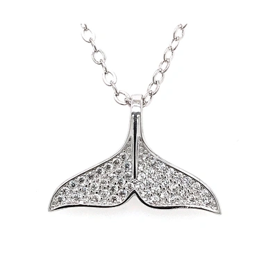 Full pave setting gemstones 925 silver mermaid tail pendant