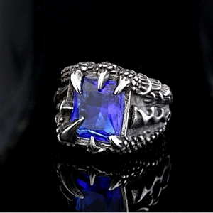 3D computer silver custom design wolf ring