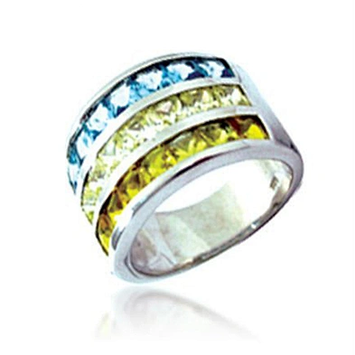 Natural cut artificial diamond stone jewelry emerald ring men