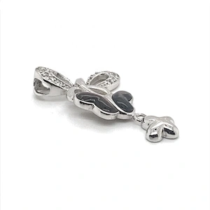 Hollow Cz Butterfly Pearl Oyster Silver Jewelry Photo Locket Pendants