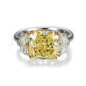 Graceful fancy gemstone silver bijoux glass engagement ring