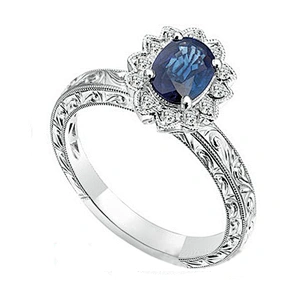 Cheap blue stone silver fashion jewelry wholesale