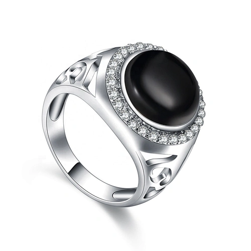 Manufacturer Jewelry Ring Natural Gemstones, Pave Diamond Gemstone Carving Rings Jewelry