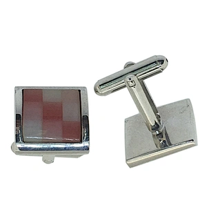 Fashion mesh design colored black clip on tie cufflink