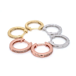 925 sterling silver cz cute small hoop fashion earrings wholesale