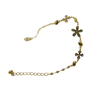 Custom Cross 18K Gold Plated Religion Jewelry Chain Link Bracelet